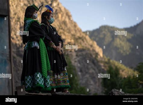 Bamburet KPK Pakistan 05152023 Two Kalash Women Dressed In