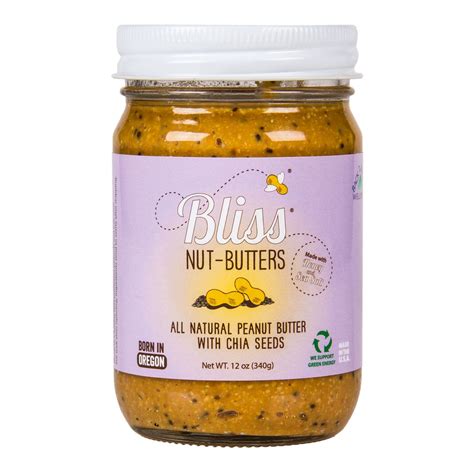 Bliss Nut Butters Peanut Butter With Chia Seed Natural Azure Standard