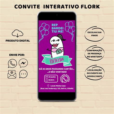 Convite Flork Digital Interativo Elo Produtos Especiais