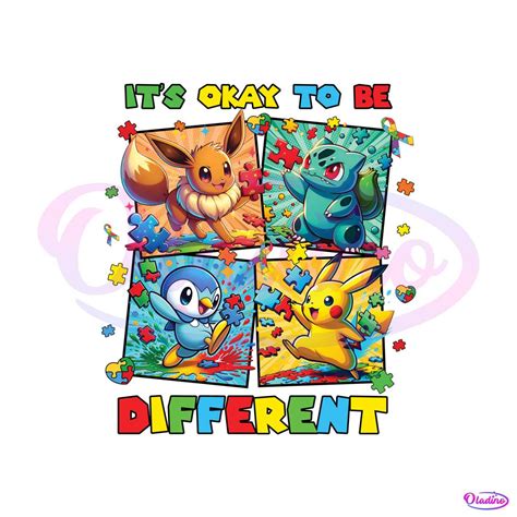 Okay To Be Different Pikachu Friends Png