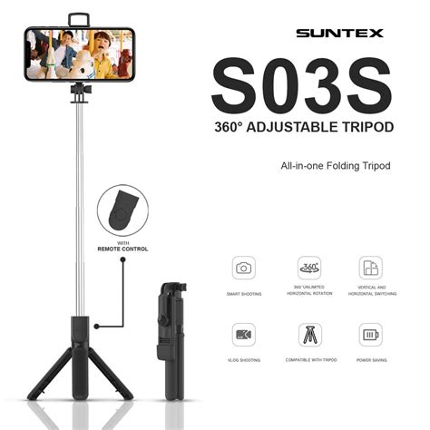 Jual Tripod Bluetooth S03 S Led Tongsis Selfie Stick Remote Super