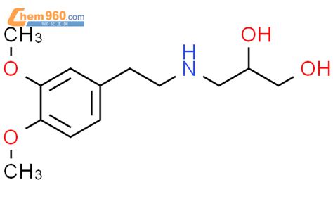 66781 19 9 3 2 3 4 二甲氧基苯基 乙基 氨基 1 2 丙烷二醇化学式结构式分子式molsmiles 960化工网