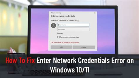 How To Fix Enter Network Credentials Error On Windows Youtube