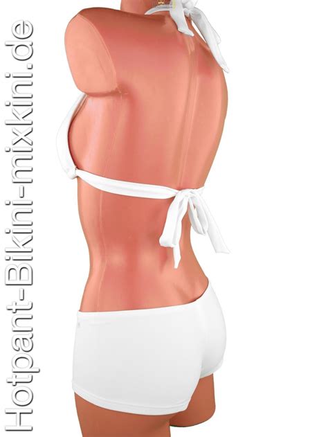 Bikini Hotpant Wei Jetzt G Nstig Wei E Bikinis Mixkini Beachwear