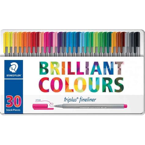 Triplus Fineliner 334 Boîte Métal 30 Feutres Pointe Superfine 0 3 Mm