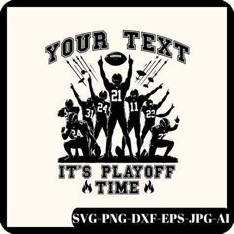 Its Playoff Time SVG, Football Svg, Personalized Football, American Football Player Svg ...