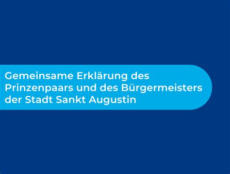 Gemeinsame Erklärung des Prinzenpaares und des Bürgermeisters der Stadt