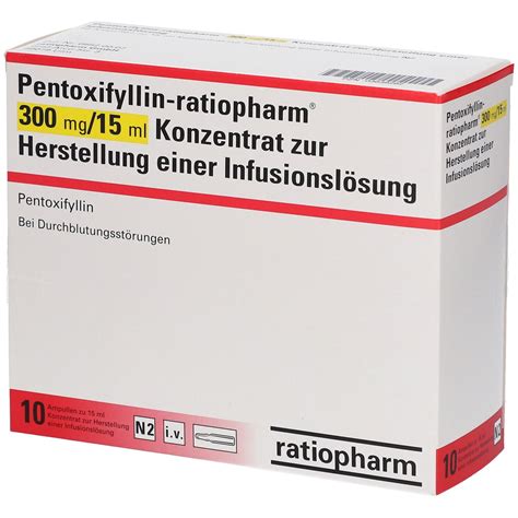 Pentoxifyllin Ratiopharm Mg Ml X Ml Mit Dem E Rezept Kaufen