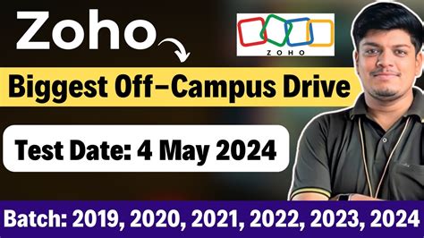 Zoho Biggest Off Campus Drive Test Date