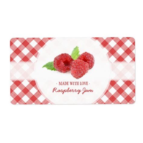 Raspberry Jam label Shipping Label | Zazzle