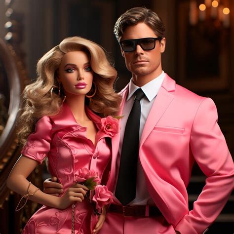 Premium AI Image Barbie And Ken 3d Barbie With Long Straight Blonde