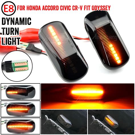 2Pcs Dynamic LED Side Marker Light Turn Signal Blinker Lamp For City