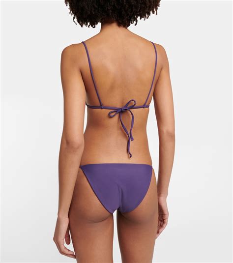 Via Triangle Bikini Top In Purple Jade Swim Mytheresa