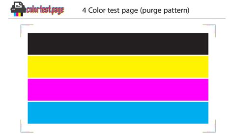 Printer Purge Sheet Pdf Color Test Page