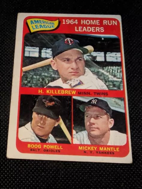 Topps Harmon Killebrew Boog Powell Mickey Mantle Al Home Run