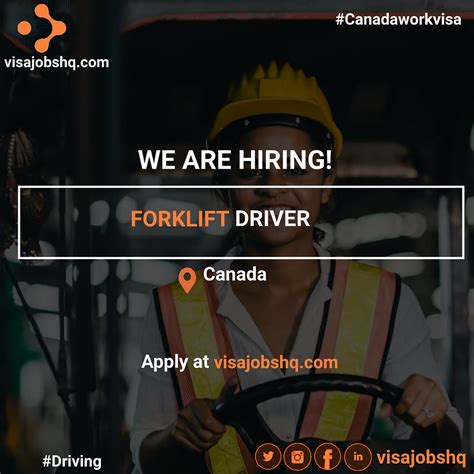 Forklift Driver Relocate To Canada With Work Visa Sponsorship