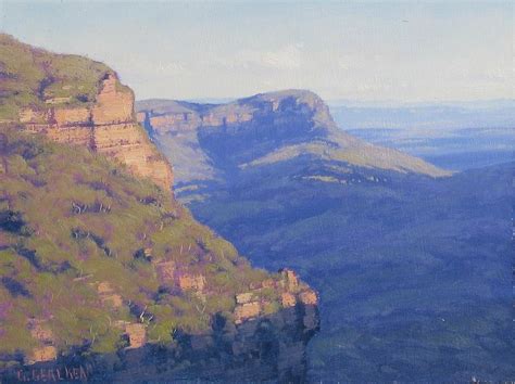 Blue Mountains Jamison Valley Painting By Gercken Fine Art America