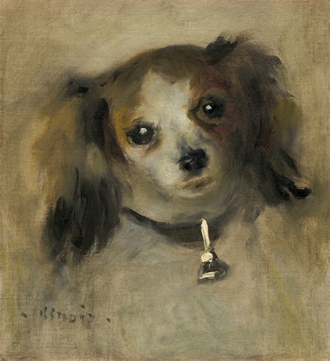 Top Impressionist Paintings - Pierre-Auguste Renoir, Head of a Dog, 1870