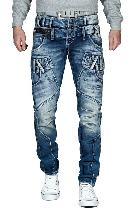 Cipo Baxx Herren Jeans Freizeit Hose Clubwear Biker Style Denim Disco