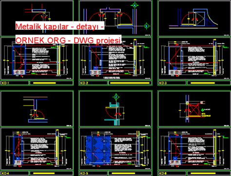 Proje Sitesi Metalik Kap Lar Detay Autocad Projesi