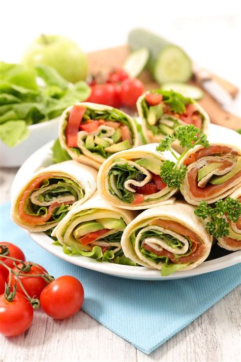 Sandwich wrap stock image. Image of healthy, snack, tortilla - 117647387