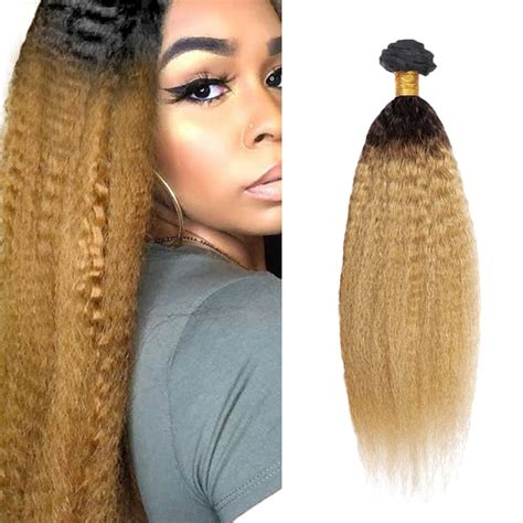 Amazon Ombre Bundles 1b27 Yaki Human Hair Honey Blonde Bundles