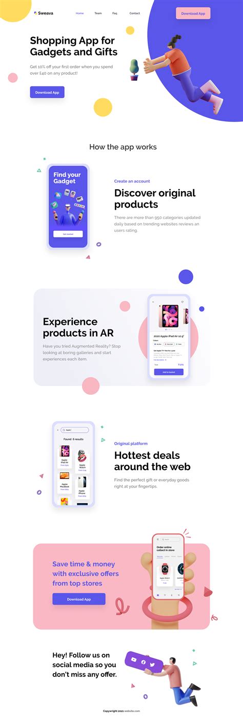 Ecommerce Free Landing Page For Figma Uistoredesign