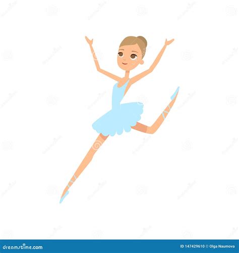 Cute Smiling Jumping Ballerina Girl Festival Concert Ilustraci N Del