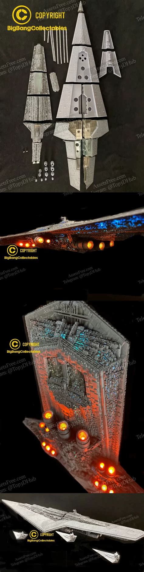 Download Super Star Destroyer » HQ 3D print model free