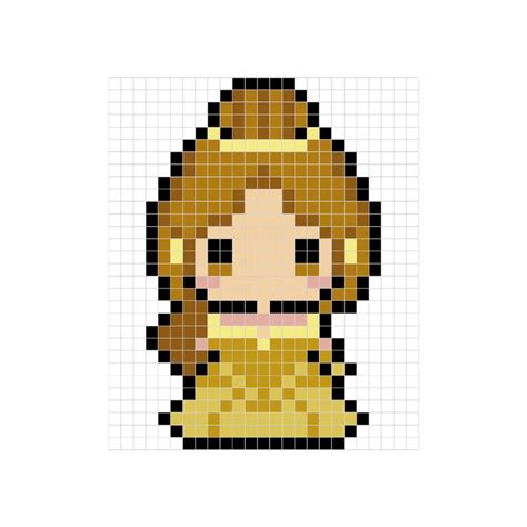 Pixel Art Disney Princesse Pdf Pixel Art Pixel Art Pattern Easy