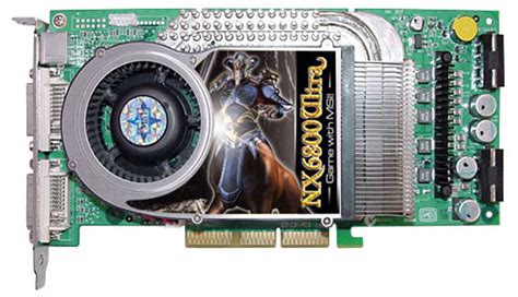 Nx6800 Ultra T2d256 Msi Geforce 6800 Ultra 256mb 128 Bit Ddr3 2dvi Agp Video Graphics Card