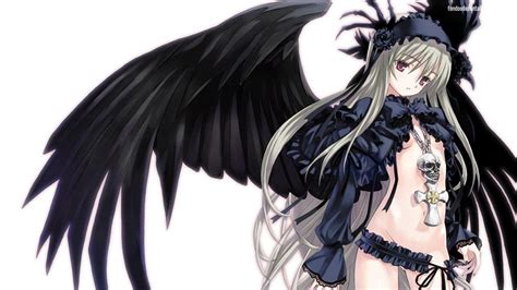 Anime Girl Black Wings Wallpapers - Wallpaper Cave