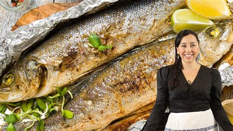 How To Roast A Whole Fish Lavraki Mediterranean Sea Bass With Lemony