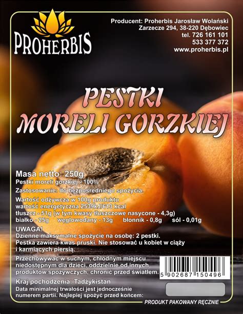 Pestki Moreli Gorzkiej G Proherbis