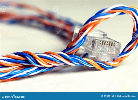 Plug wire color lan stock photo. Image of line, blue - 89320162