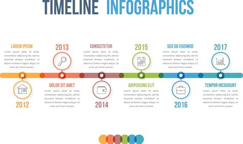 Presentation infographics flowchart timeline Vector Image