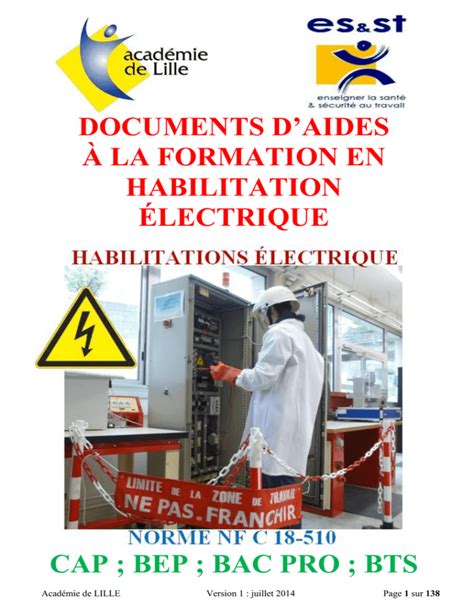 Documents D Aides La Formation En Habilitation Lectrique