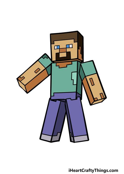 Steve From Minecraft Drawing How To Draw Steve From Minecraft Step By