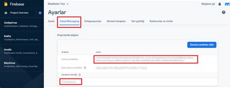Chat Mesajlaşma Modülü Firebase Ayarlarının Yapılandırılması