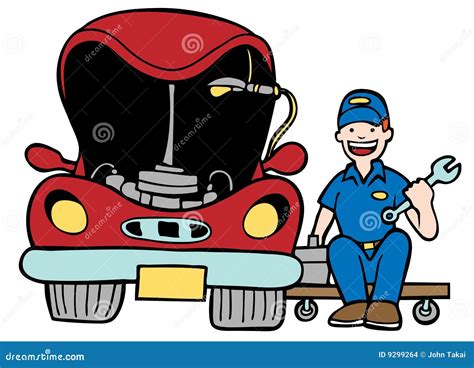 Reparación auto ilustración del vector Ilustración de aislado 9299264