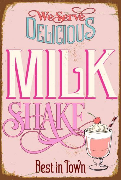 Milkshake Sign Classic Metal Signs