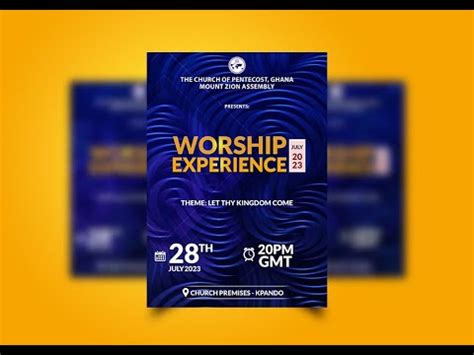 How To Design Church Flyer In Photoshop Worship Experience