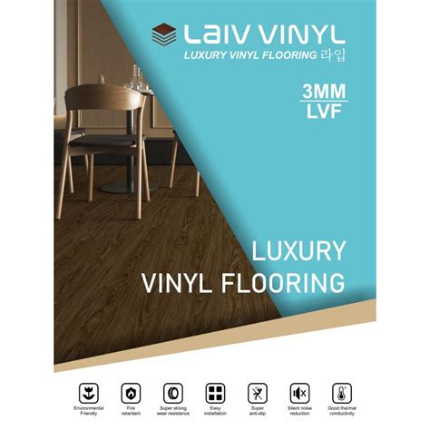 Jual Vinyl Plank Tile Motif Kayu Laiv Vinyl Flooring Lembaran Tebal