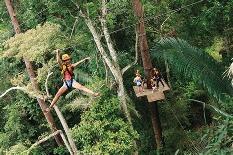 flying hanuman multiple ziplines  tropical jungle kkday
