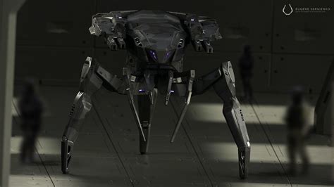 Artstation Creator Eugene Sergienko Drone Design Robot Design