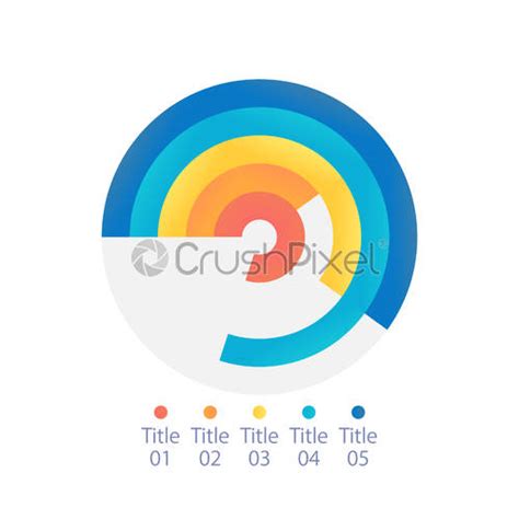 circular bar infographic chart design template stock vector