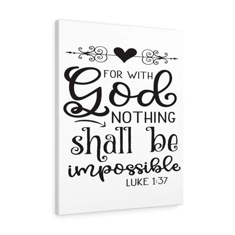 Scripture Walls For With God Heart Luke Bible Verse Canvas