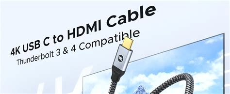 Amazon Warrky Usb C To Hdmi Cable K Ft M Braided High