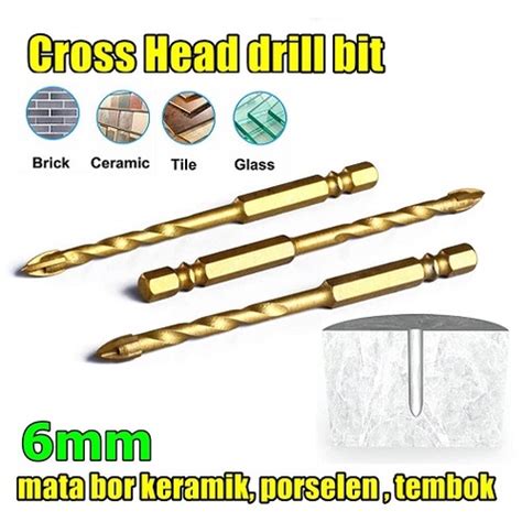 Jual Mata Bor Tombak Segitiga Spiral Tungsten Mm Cross Head Kaca