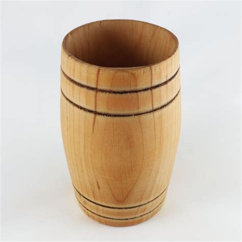 Mixed Wood Handcrafted Barrel Whisky Tumblers Set Of